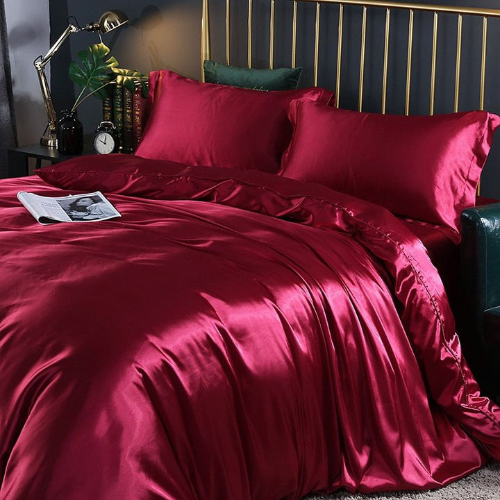 Luksuriøst sengetøysett i silke/sateng (4 deler) - SilkSleep