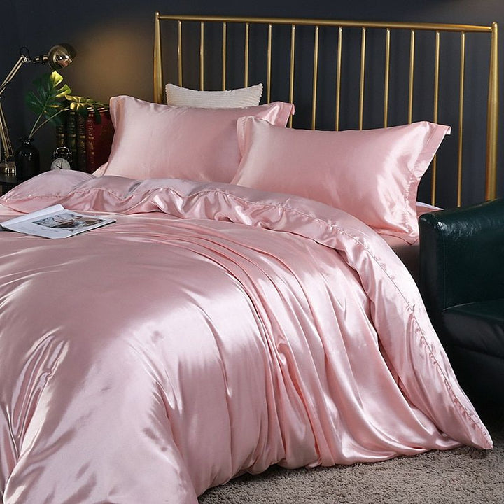 Luksuriøst sengetøysett i silke/sateng (4 deler) - SilkSleep