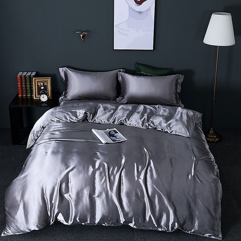 Luksuriøst sengetøysett i silke/sateng (4 deler) - SilkSleep