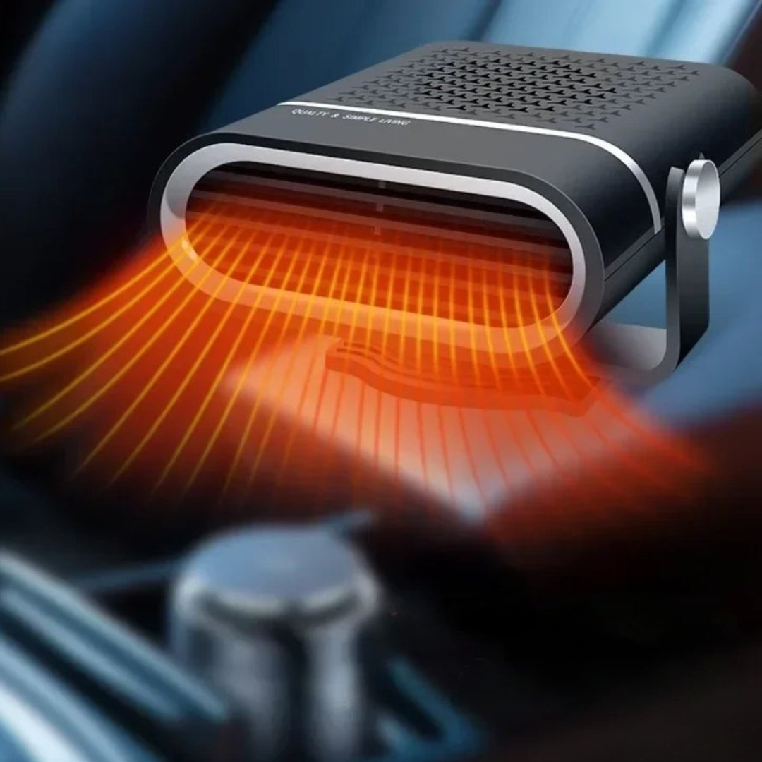 Bilvarmer og frostfjerner for ruter | 12V USB Bærbar | Svart