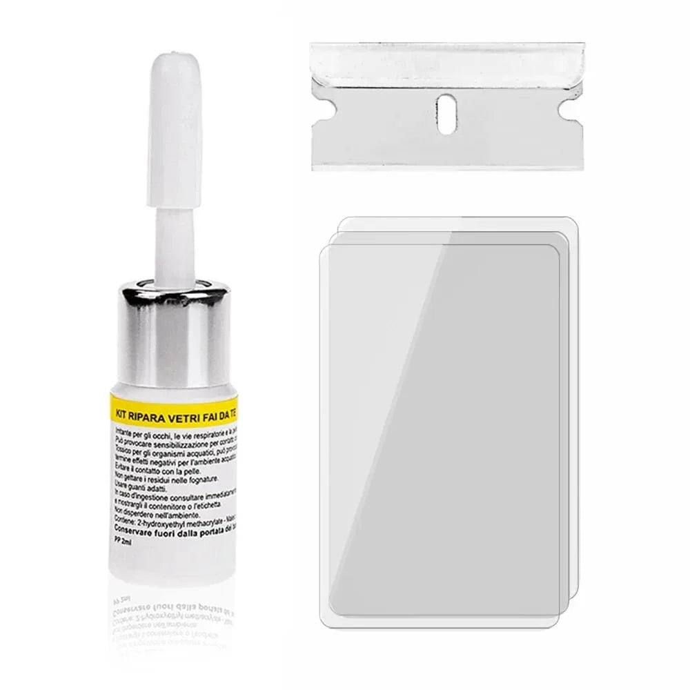 Komplett Sett for Reparasjon av Sprukket Glass Løsning for Skadet Glass