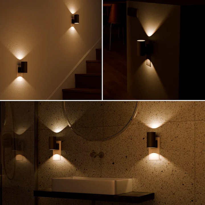 Nattlampe i Bauhaus-design - dimbart LED-lys
