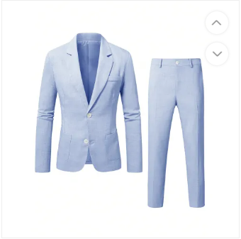 Slim fit-dress til herre – todelt med notch-slag, passer til jobb og formelle anledninger