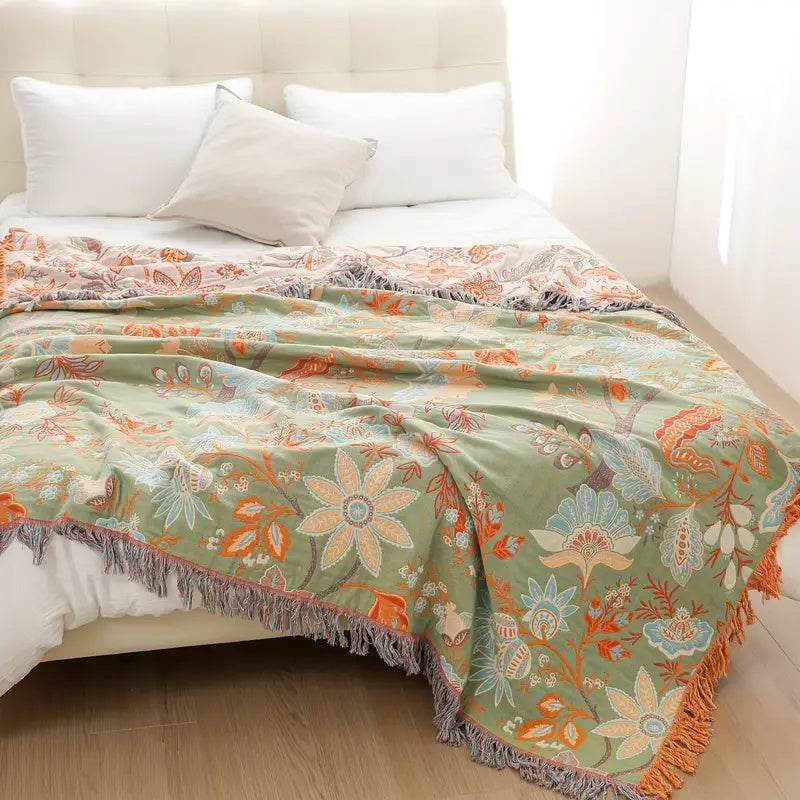 Bohol Rustikk – Blomster Boho Teppe for Koselig Komfort og Stilig Liv