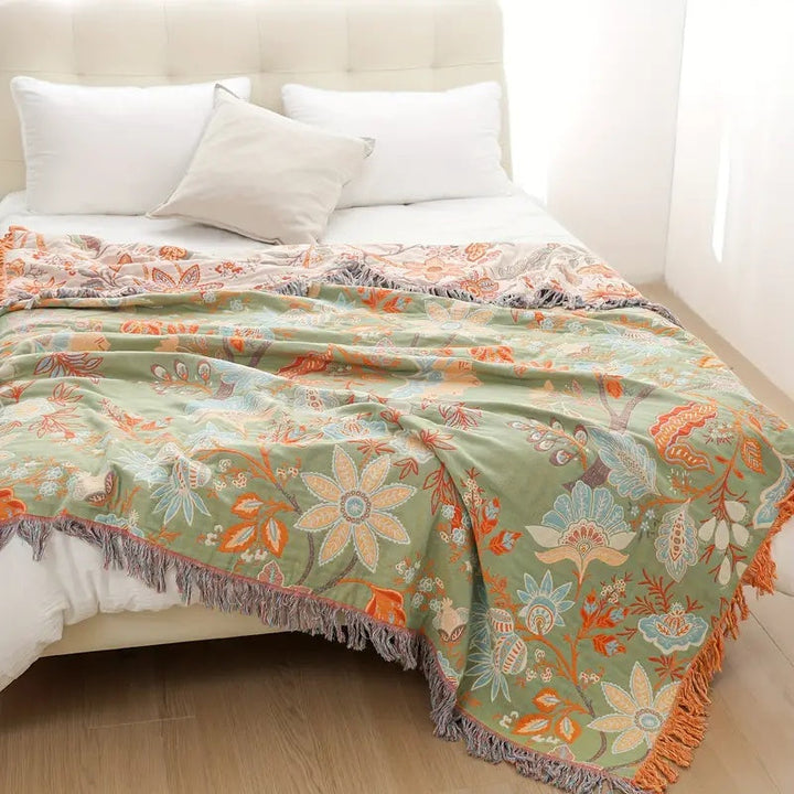 Bohol Rustikk – Blomster Boho Teppe for Koselig Komfort og Stilig Liv