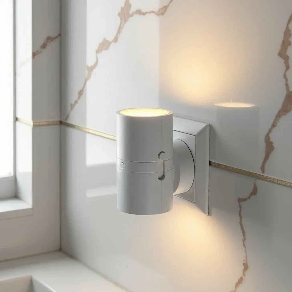 Nattlampe i Bauhaus-design - dimbart LED-lys
