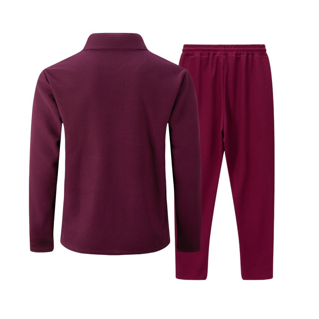 Herre Slim Fit Sett – Med Glidelås, Egnet til Avslappet og Sportslig Aktivitet