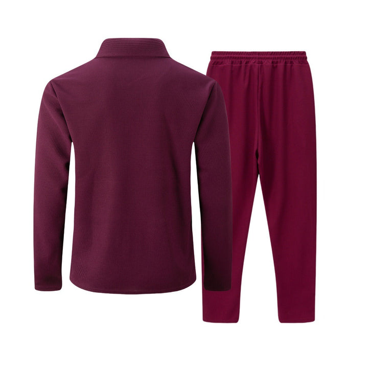 Herre Slim Fit Sett – Med Glidelås, Egnet til Avslappet og Sportslig Aktivitet