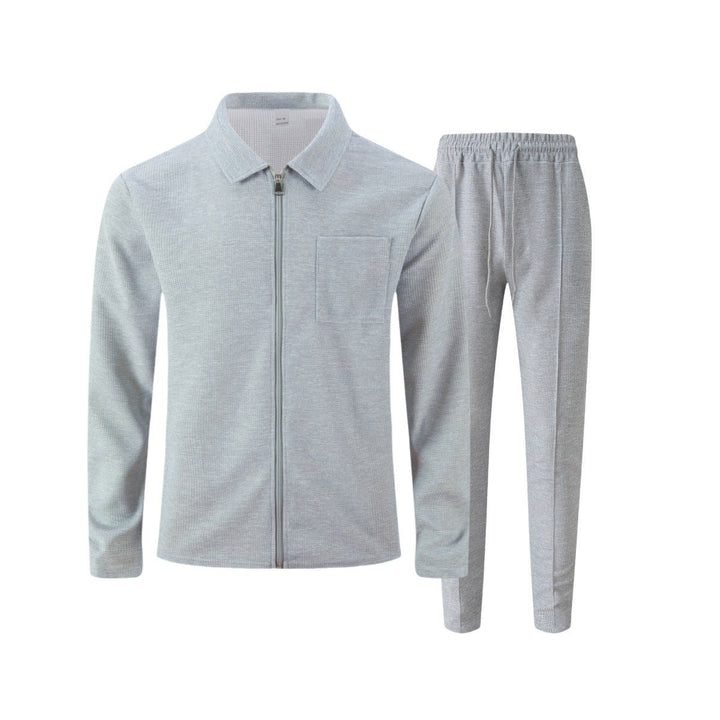 Herre Slim Fit Sett – Med Glidelås, Egnet til Avslappet og Sportslig Aktivitet