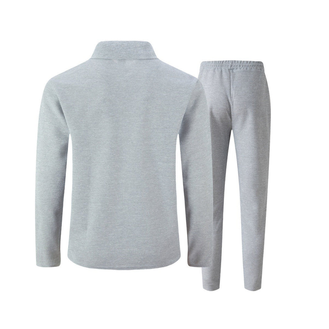 Herre Slim Fit Sett – Med Glidelås, Egnet til Avslappet og Sportslig Aktivitet