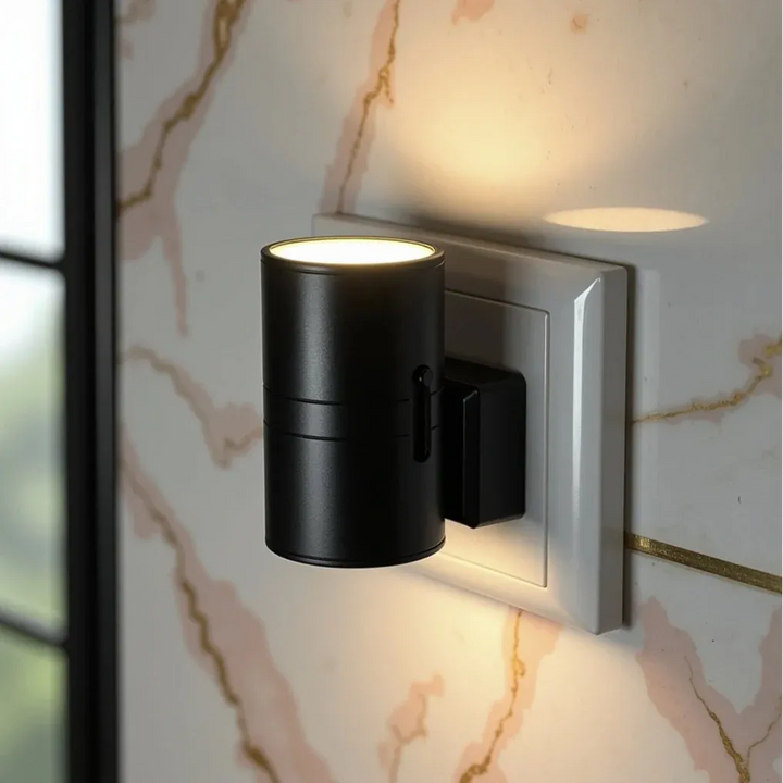 Nattlampe i Bauhaus-design - dimbart LED-lys