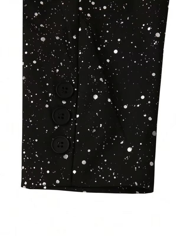 Herre Glitterdress med Blazer og Bukse - Svart