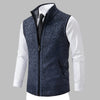 Herres full-zip strikket genser vest