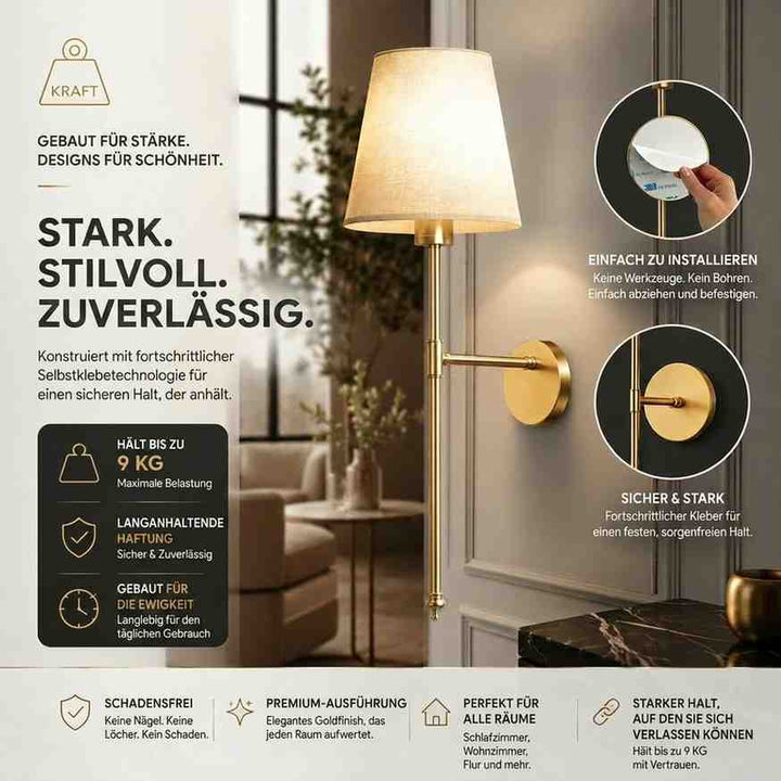 Trådløs vegglampe 2 stk | Adhesoria