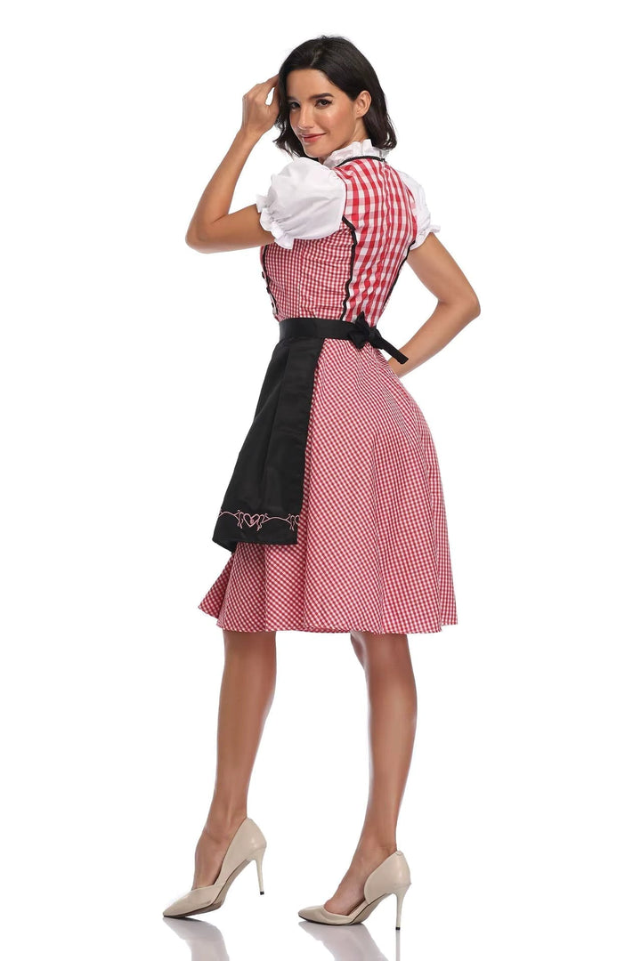 Klassisk dirndlkjole-sett for damer til Oktoberfest – tradisjonell polyester
