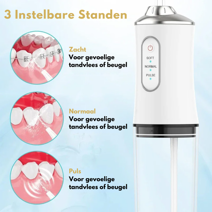 Waterflosser - Smertefri Tanntråding | Tre Fargealternativer