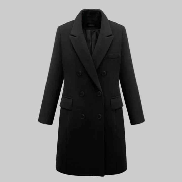 Kvinners Lange Vinterfrakk – Elegant Dekning med Vinter-Klar Stil