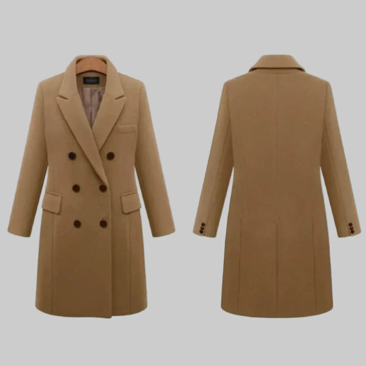 Kvinners Lange Vinterfrakk – Elegant Dekning med Vinter-Klar Stil