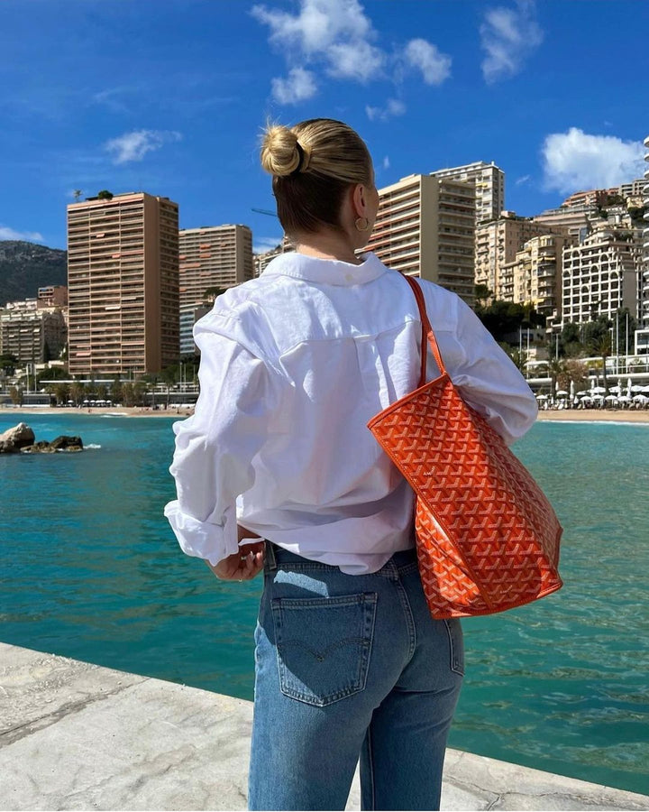 Luksuriøs shopper-veske | Elegant og romslig | Bordeaux