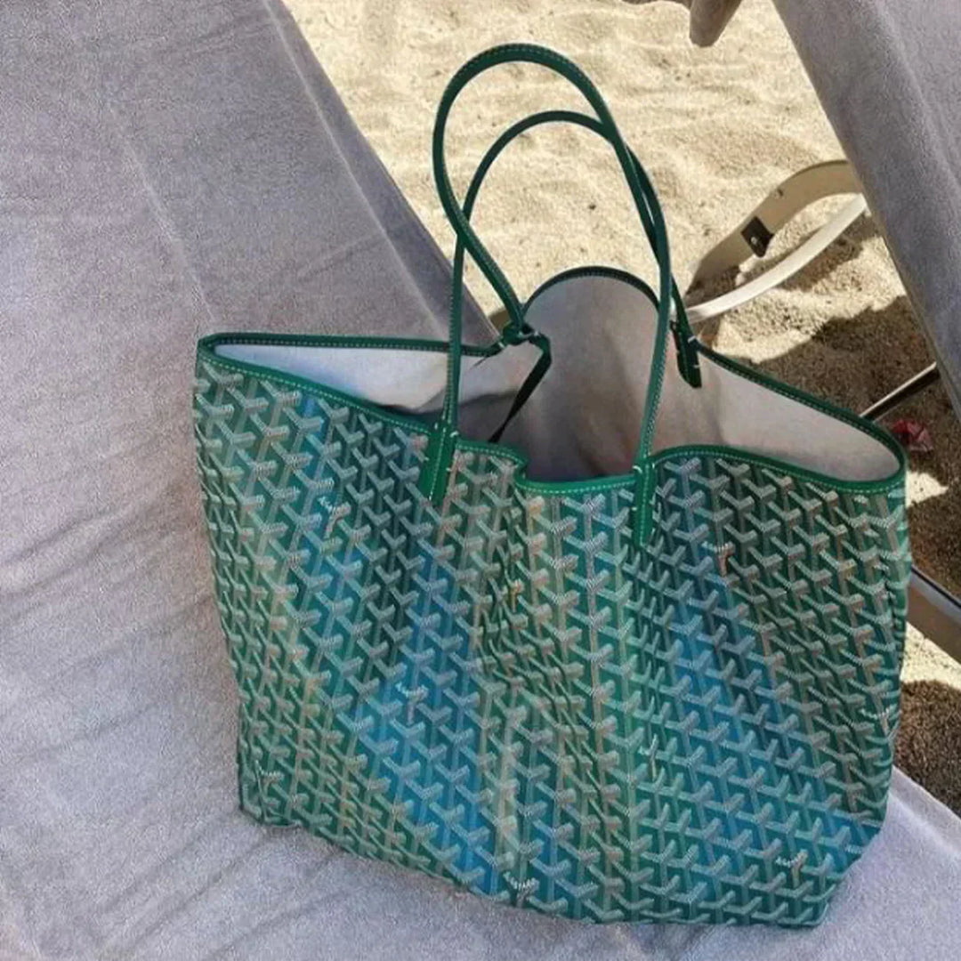 Luksuriøs shopper-veske | Elegant og romslig | Bordeaux