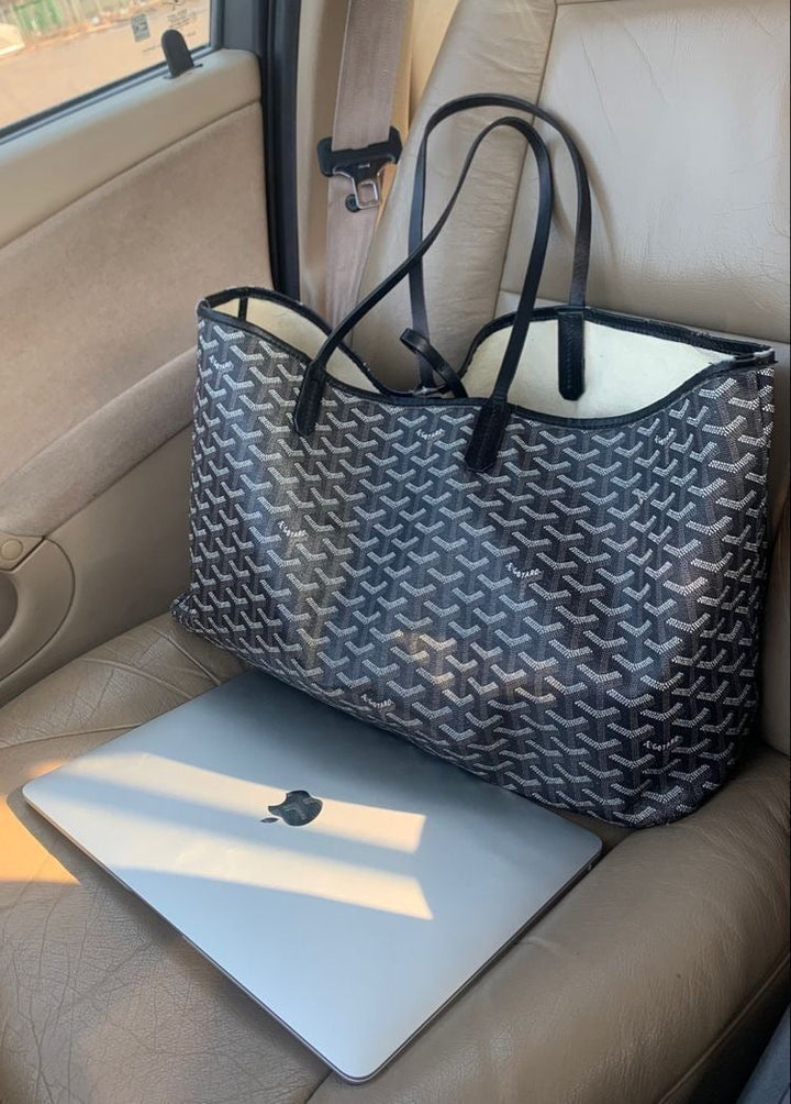 Luksuriøs shopper-veske | Elegant og romslig | Bordeaux