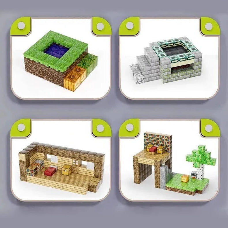 Magnetisk byggeklossett for barn | Magnetisk byggeleketøy 205 deler | Magnetreich