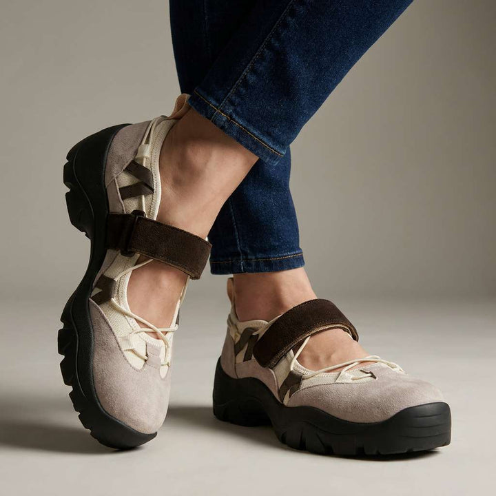 Komfortable slip-on-sko til dame med borrelåsstropp | Lette slip-on-sko