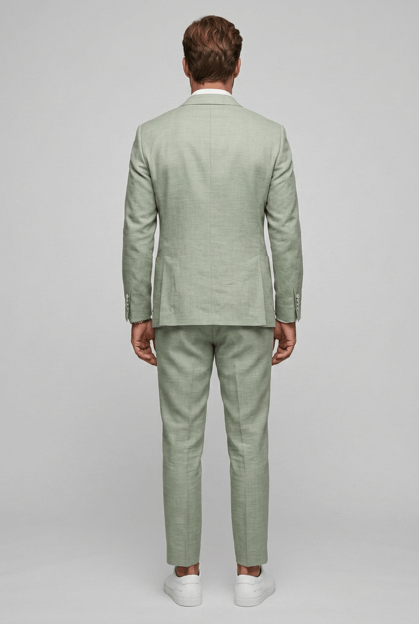 Slim fit-dress til herre – todelt med notch-slag, passer til jobb og formelle anledninger