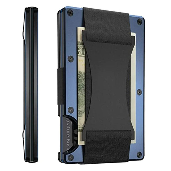 Lommebok i Matt Kobolt Titan – Slank og Elegant RFID-lommebok for Menn og Kvinner