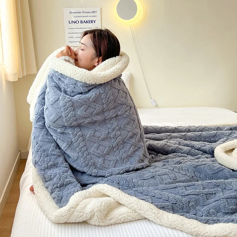 WarmWool Tykt Vinterteppe i Lammeull
