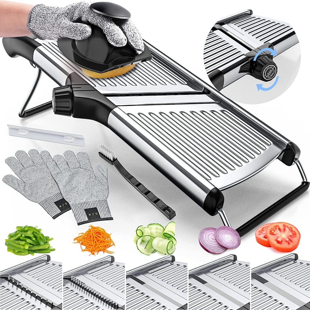 SlicerPro sikkerhetssett | Mandolin med kuttbestandige hansker