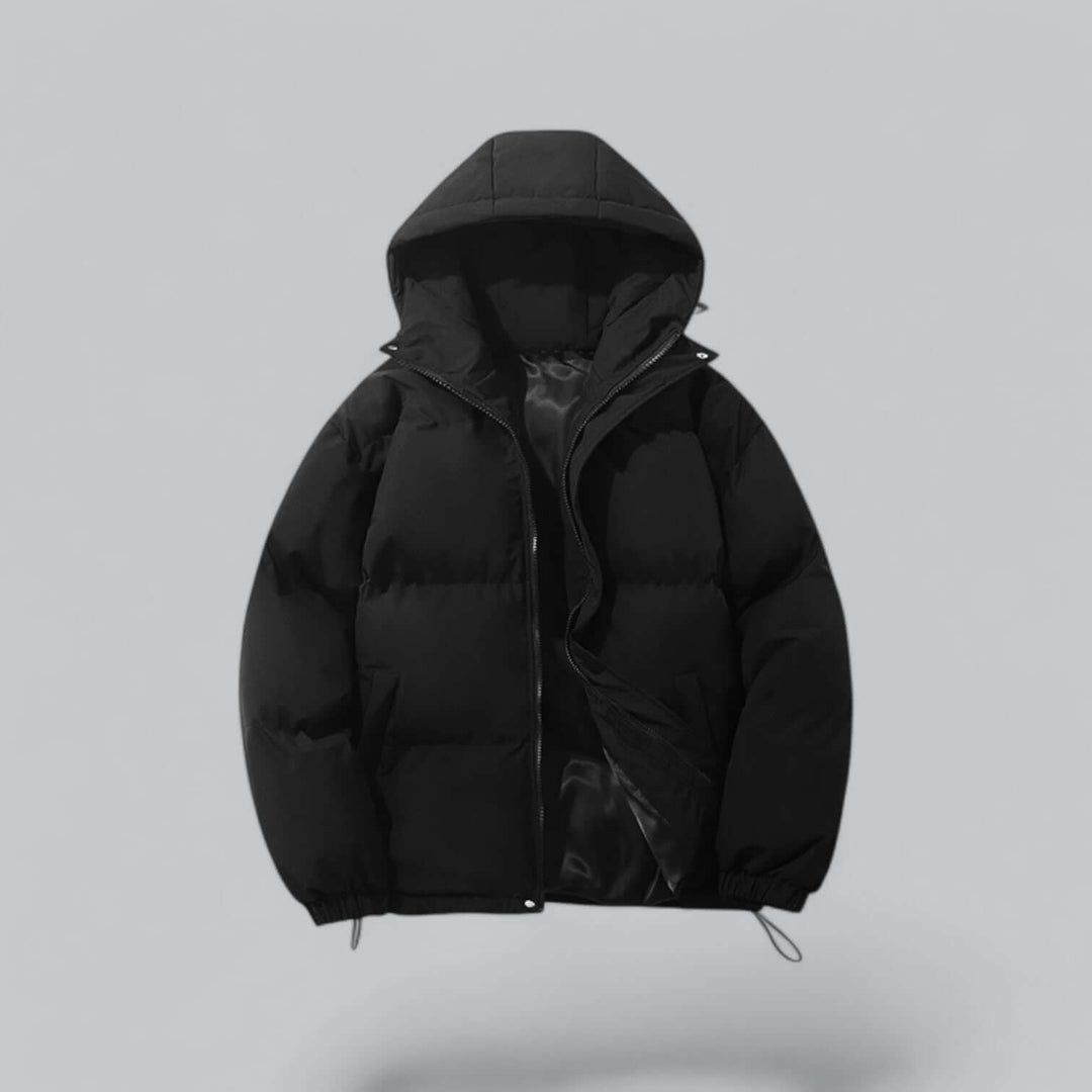 Varm vinterparka for herre med justerbar hette