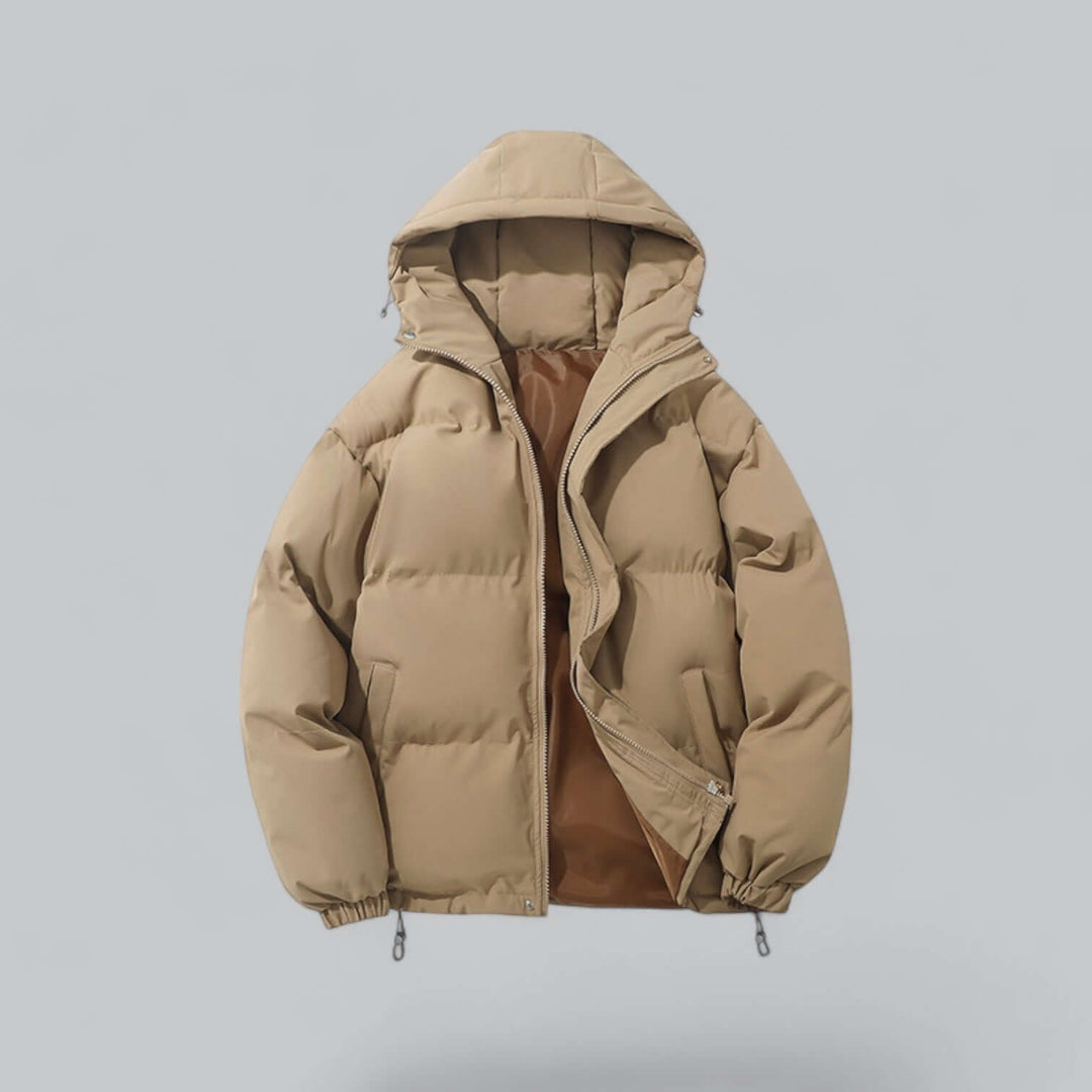 Varm vinterparka for herre med justerbar hette