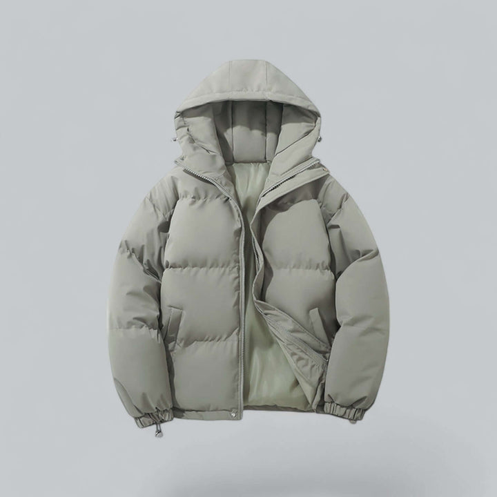 Varm vinterparka for herre med justerbar hette