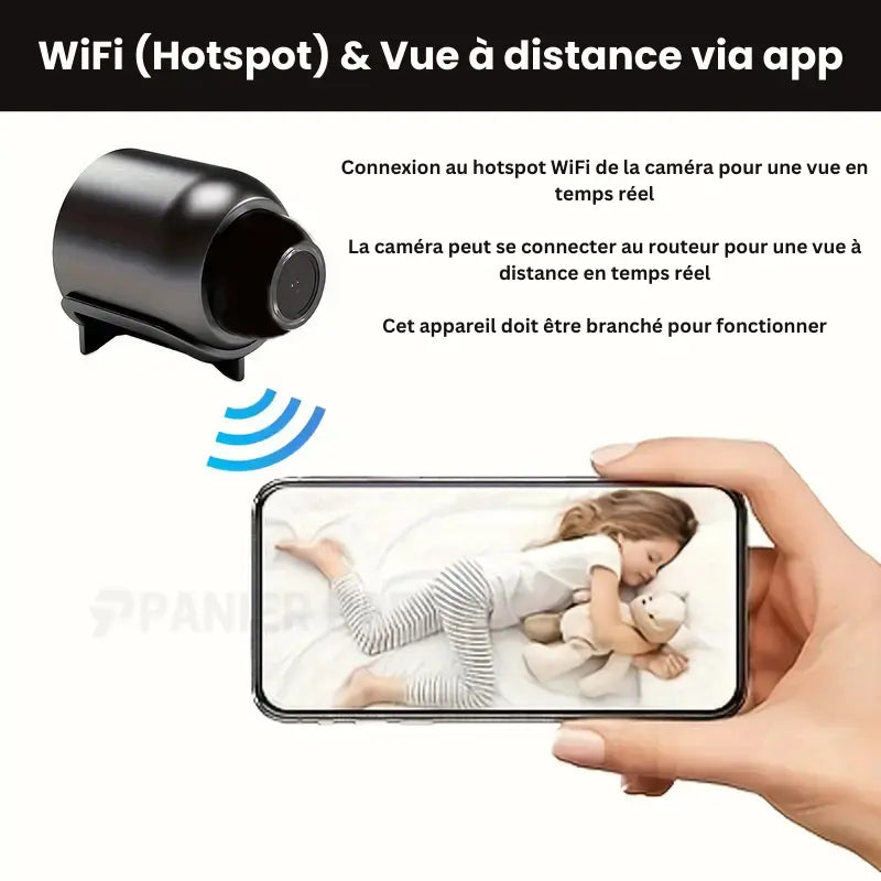 Trådløst mini-spionkamera - Sikker HD-overvåking