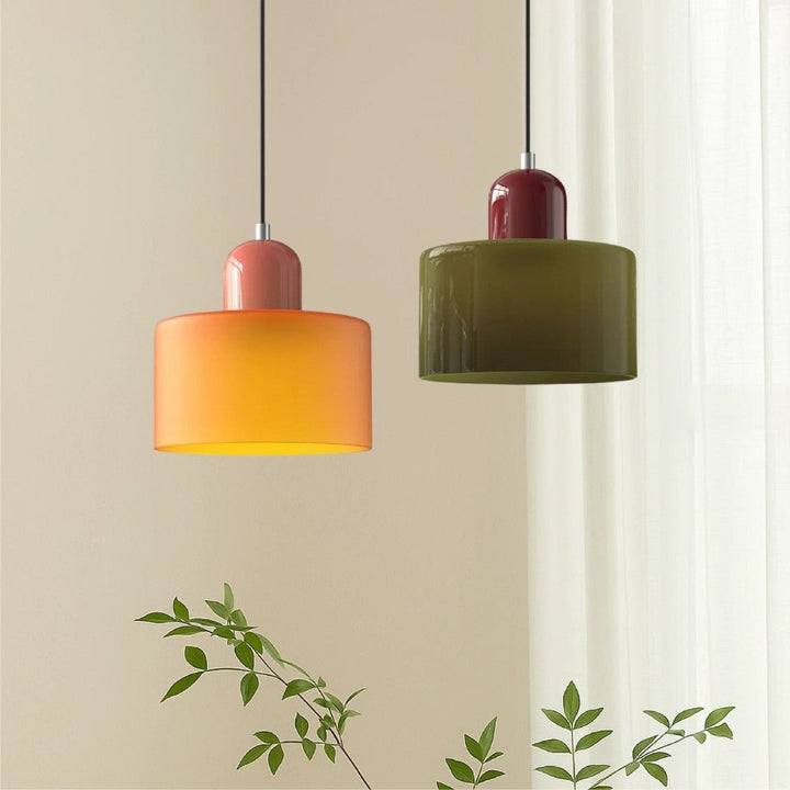 Moderne hengelampe i glass