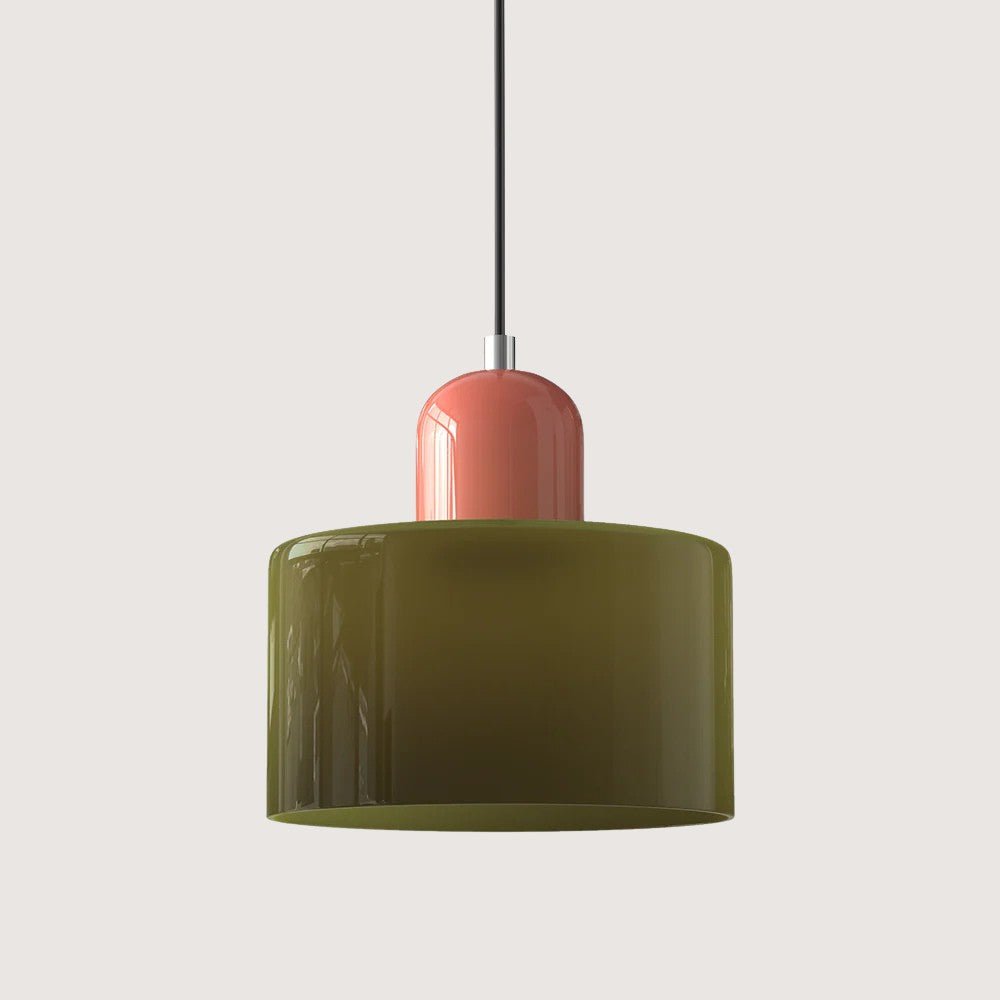 Moderne hengelampe i glass
