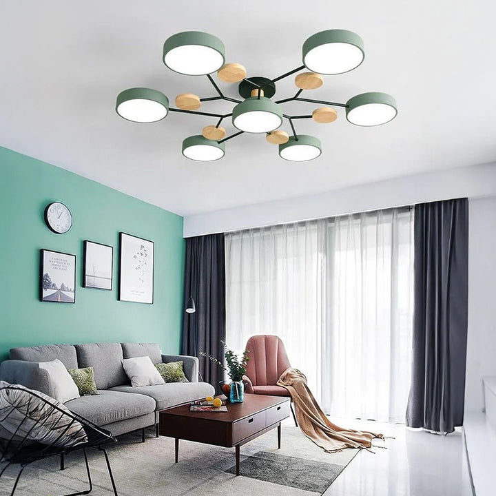 Moderne LED-lysekrone til stuen