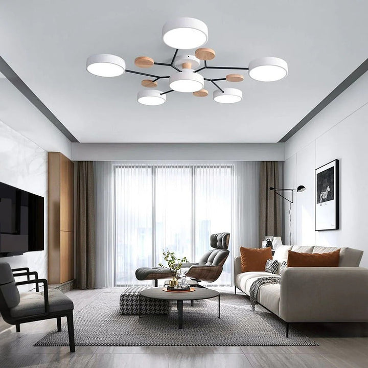 Moderne LED-lysekrone til stuen