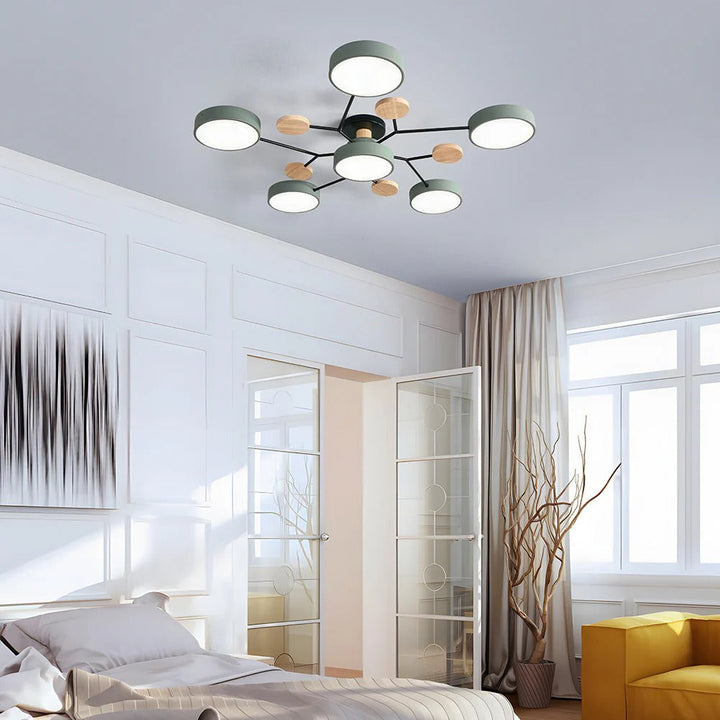 Moderne LED-lysekrone til stuen