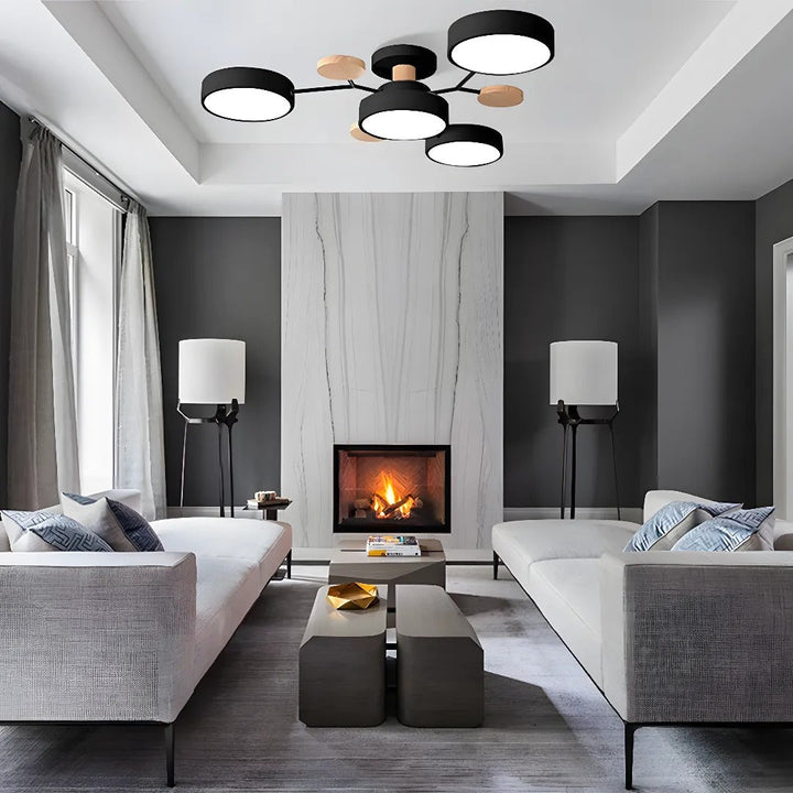 Moderne LED-lysekrone til stuen