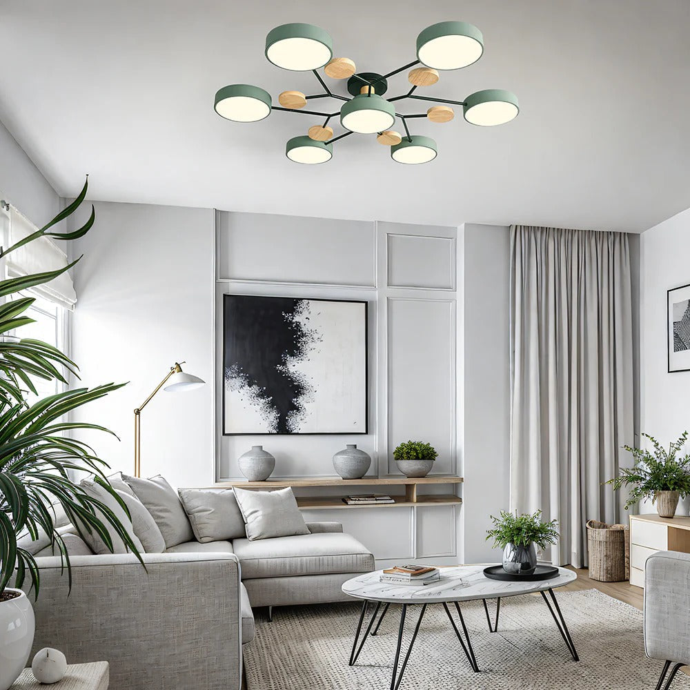 Moderne LED-lysekrone til stuen