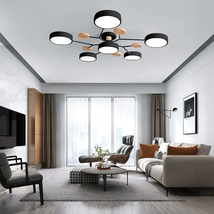 Moderne LED-lysekrone til stuen