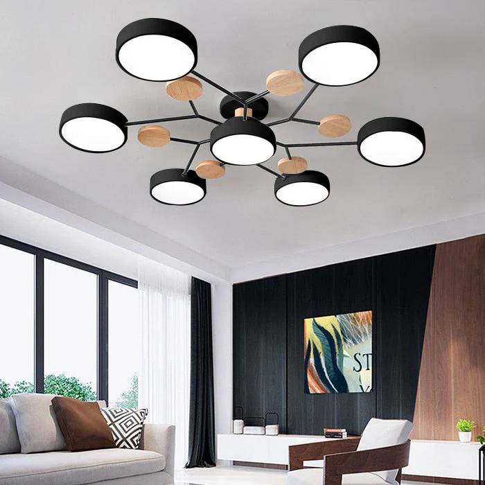 Moderne LED-lysekrone til stuen