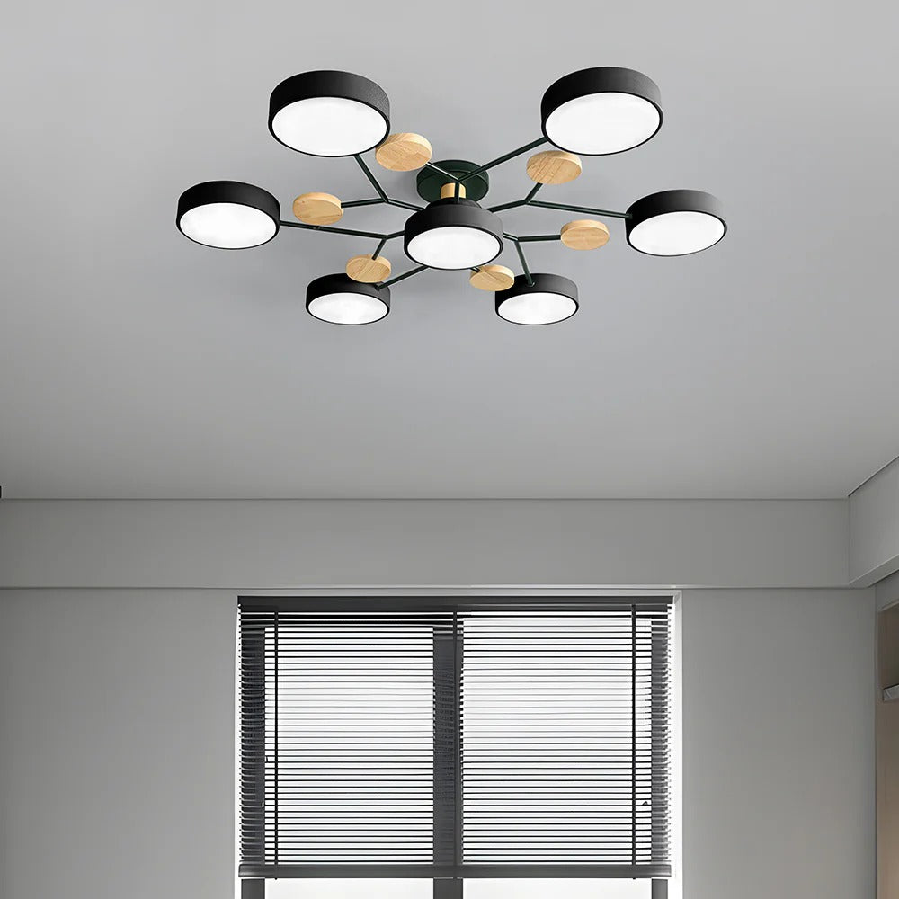 Moderne LED-lysekrone til stuen