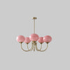 Moderne Rosa og Gull Kronelys Taklampe