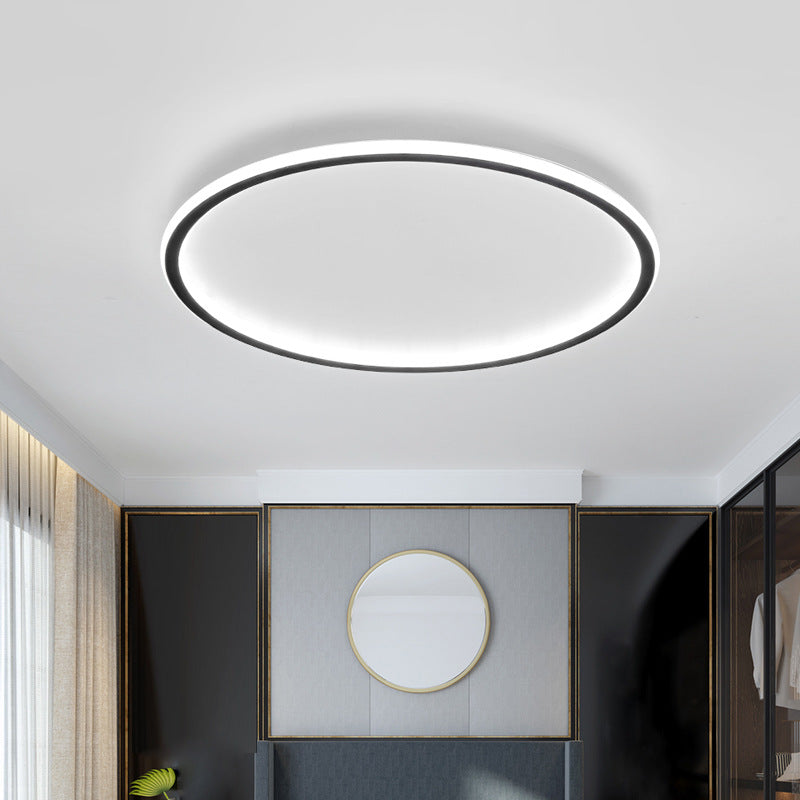 Skandinavisk rund taklampe med LED-belysning