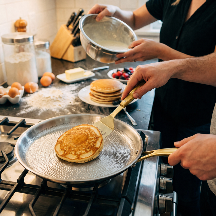 Håndhamret crêpepanne i titan - Begrenset opplag