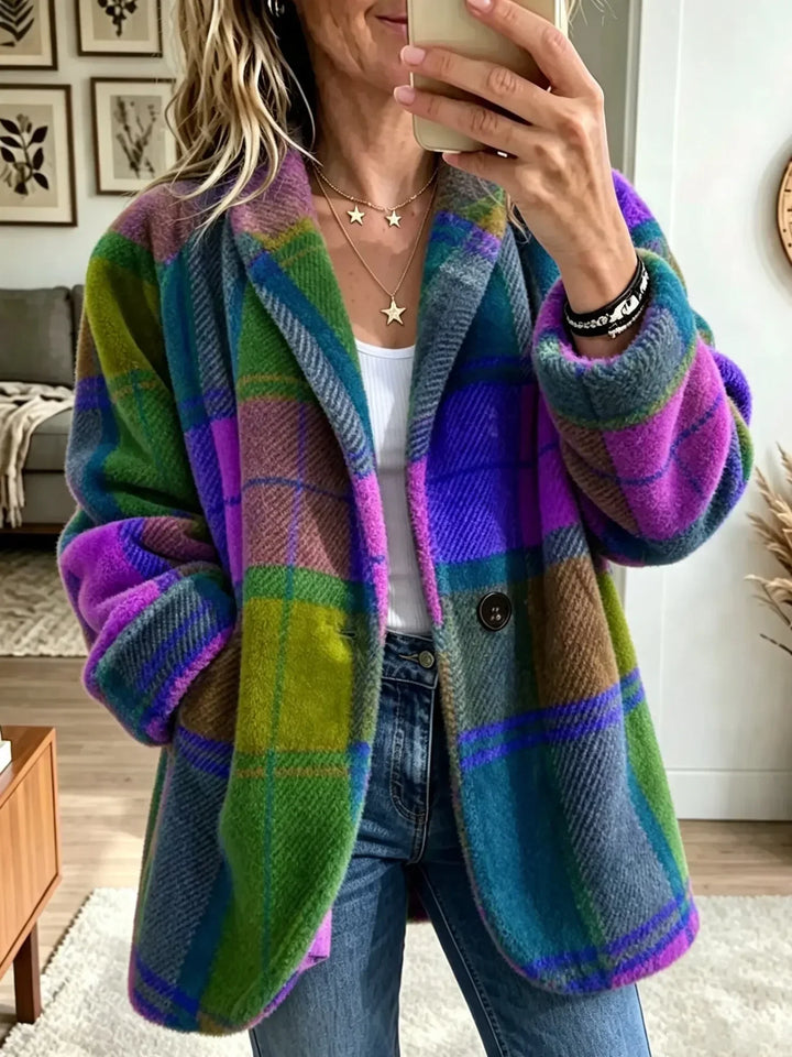 Kosete, flerfarget rutet kåpe