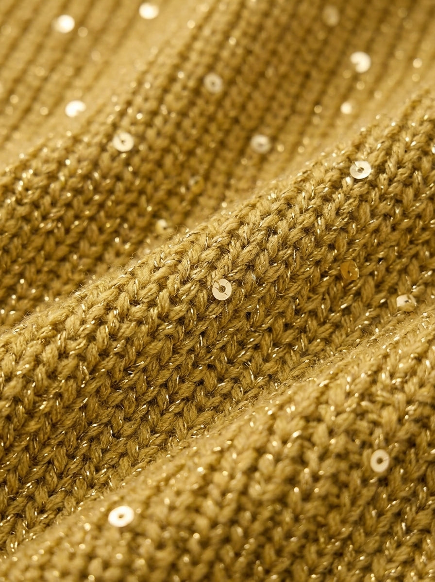 Oversize-cardigan med krage og store metallknapper